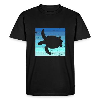 Chill Toad Turtle Chill Turtle Relax - Men's Premium Organic T-Shirt - black - Front - Nico (187cm)