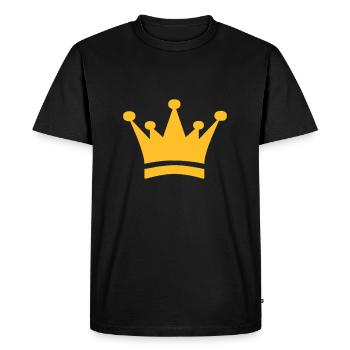 Couronne - T-shirt Premium bio Homme - noir - Devant - Nico (187cm)