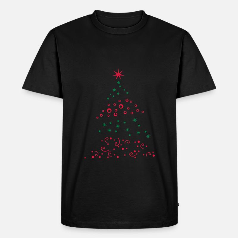 Weihnachtsbaum, Christbaum - Männer Premium Bio T-Shirt - Schwarz