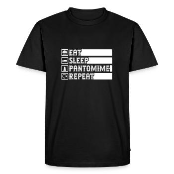 Cirque Graphique Pantomime Répétition Cirque Interprète - T-shirt Premium bio Homme - noir - Devant - Nico (187cm)