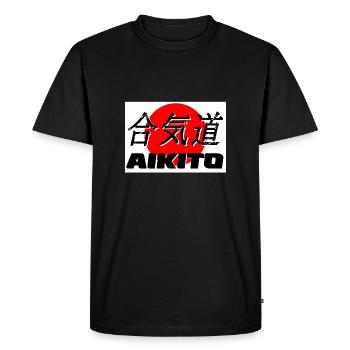 Aïkido - T-shirt Premium bio Homme - noir - Devant - Nico (187cm)