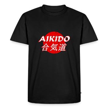 Aïkido - T-shirt Premium bio Homme - noir - Devant - Nico (187cm)