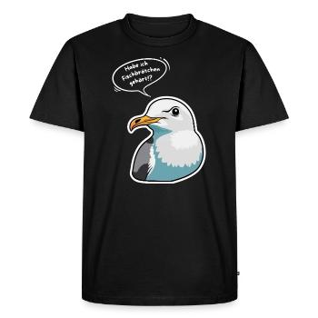 Did I hear fish sandwiches!? - North Sea Maritime - Men's Premium Organic T-Shirt - black - Front - Nico (187cm)