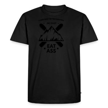 Ski Fast & Eat Ass - Men's Premium Organic T-Shirt - black - Front - Nico (187cm)
