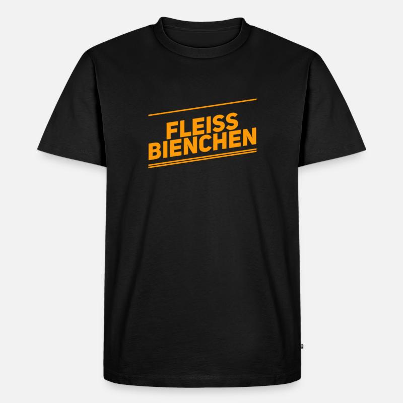 fleissig, fleissig - Männer Premium Bio T-Shirt - Schwarz