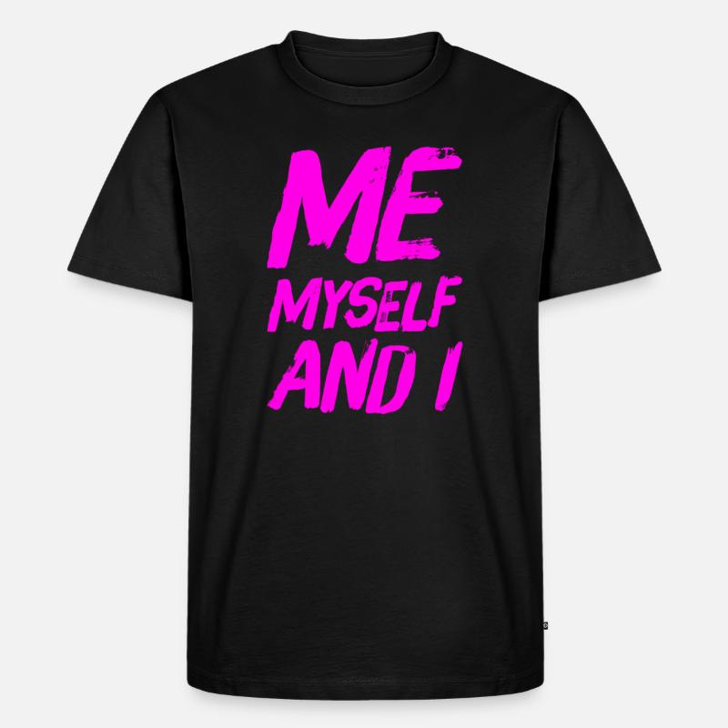 ich, beide und ich - Männer Premium Bio T-Shirt - Schwarz