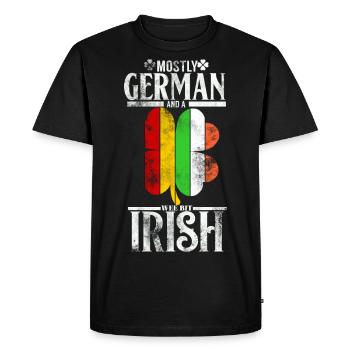 German Irish St Patrick's Day Gift Flag - Men's Premium Organic T-Shirt - black - Front - Nico (187cm)