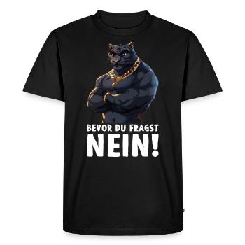 Before You Ask No Jaguar - Men's Premium Organic T-Shirt - black - Front - Nico (187cm)