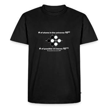 GO (Igo, Baduk, Weiqi) jeu de société mouvements possibles - T-shirt Premium bio Homme - noir - Devant - Nico (187cm)
