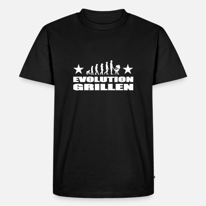 BBQ - Männer Premium Bio T-Shirt - Schwarz