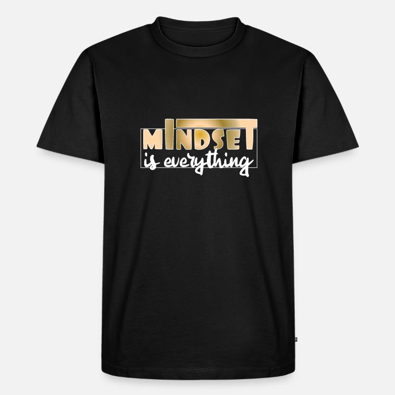 Mindset is everything - Männer Premium Bio T-Shirt - Schwarz