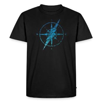Sailor Compass Griffonner couleurs Ship Compass - T-shirt Premium bio Homme - noir - Devant - Nico (187cm)