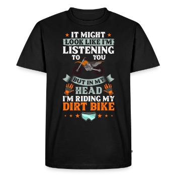Dirt Bike Motocross Électrique Riding MX Rider - T-shirt Premium bio Homme - noir - Devant - Nico (187cm)