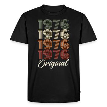 1976 Cadeau D'anniversaire Vintage Original 1976 - T-shirt Premium bio Homme - noir - Devant - Nico (187cm)