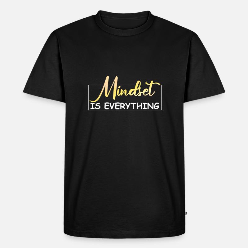 Mindset is everything - Männer Premium Bio T-Shirt - Schwarz