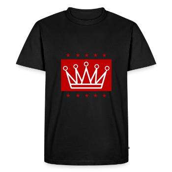 Crown Symbol Icon Royal - Men's Premium Organic T-Shirt - black - Front - Nico (187cm)