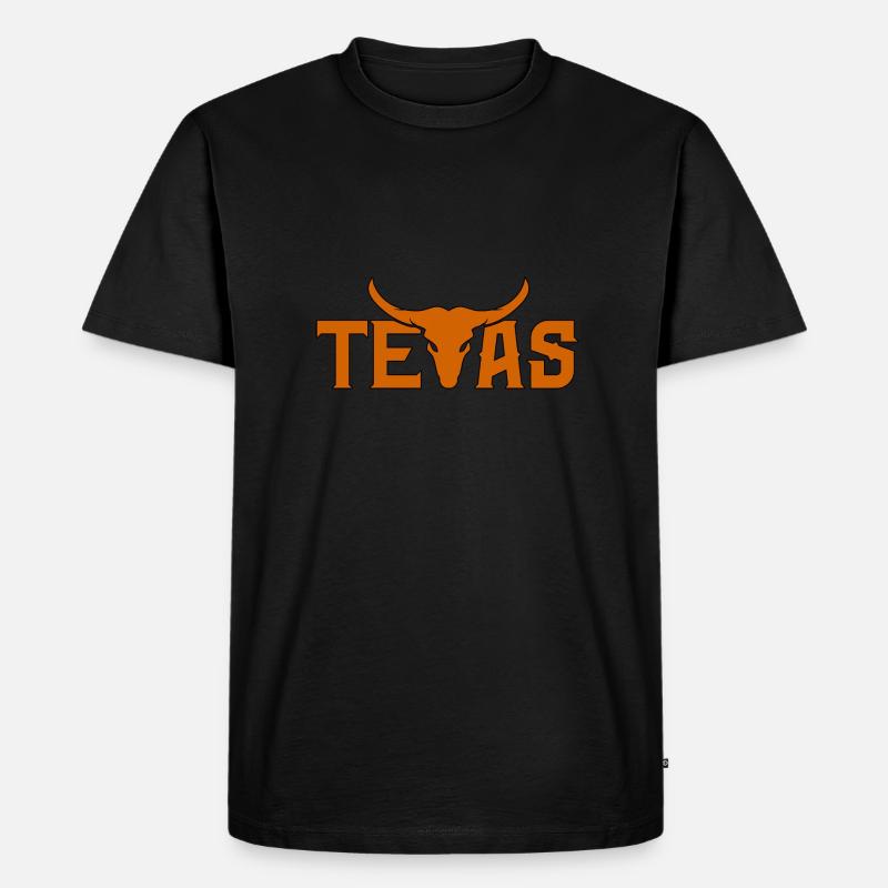 Texas - Männer Premium Bio T-Shirt - Schwarz