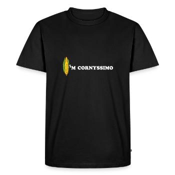 Je suis corn cornimo - T-shirt Premium bio Homme - noir - Devant - Nico (187cm)