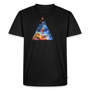 Space Nebula Cosmos Galaxy Universe Universe - Men's Premium Organic T-Shirt - black - Front - Nico (187cm)