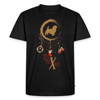 Norfolk Terrier Weihnachten Weihnachtstraumfänger - Männer Premium Bio T-Shirt - Schwarz - Vorne - Nico (187cm)