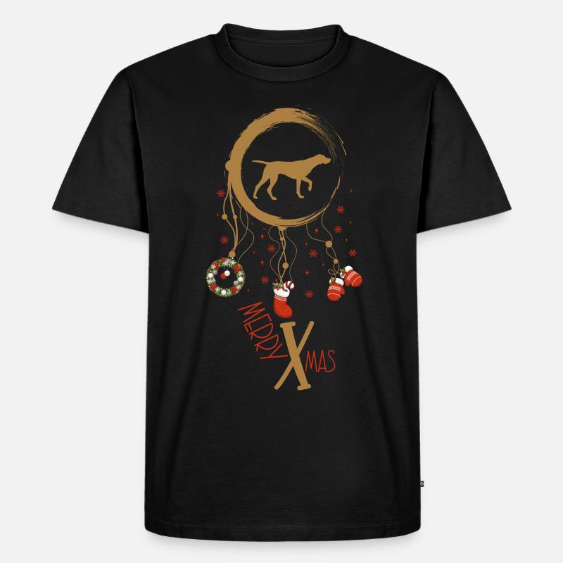 Pointer Weihnachten Weihnachtstraumfänger - Männer Premium Bio T-Shirt - Schwarz