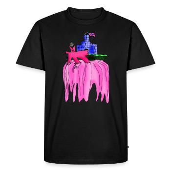 Le château du monstre - T-shirt Premium bio Homme - noir - Devant - Nico (187cm)