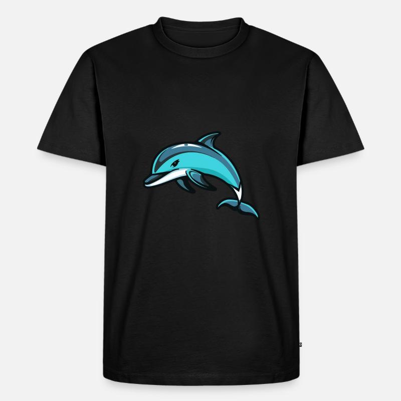 Delfin Comic - Männer Premium Bio T-Shirt - undefined