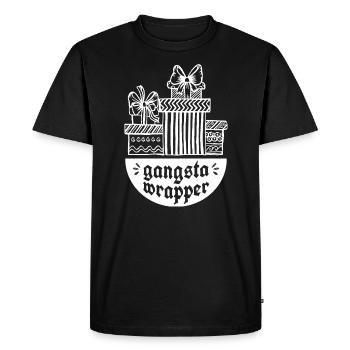 Gangsta Wrapper - papier d'emballage carton d'emballage - T-shirt Premium bio Homme - noir - Devant - Nico (187cm)