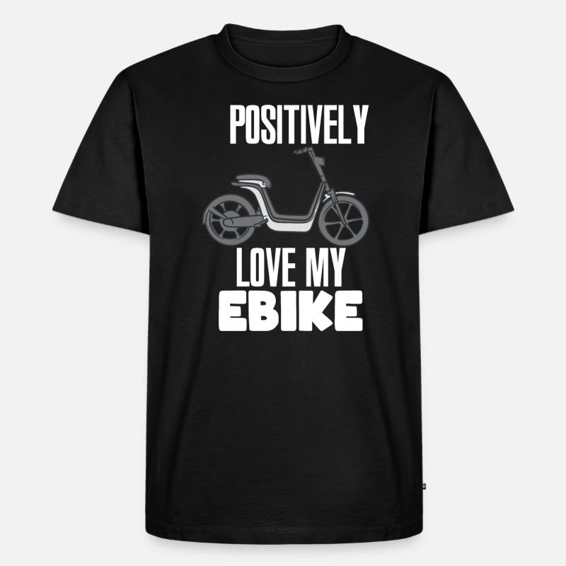 Positiv lieben mein eBike - Männer Premium Bio T-Shirt - Schwarz