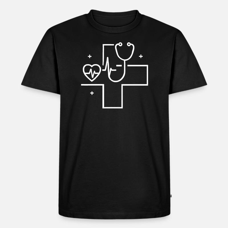 Krankenschwester - Männer Premium Bio T-Shirt - Schwarz