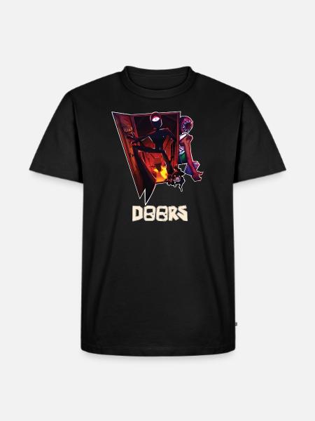 Doors Roblox - Gjem og søk skrekkspill - Premium økologisk T-skjorte for menn - svart