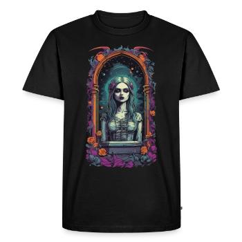 Gothic Bride Aesthetic Occult Retro Design - Men's Premium Organic T-Shirt - black - Front - Nico (187cm)