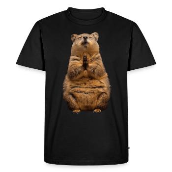 Quokka - Männer Premium Bio T-Shirt - Schwarz - Vorne - Nico (187cm)