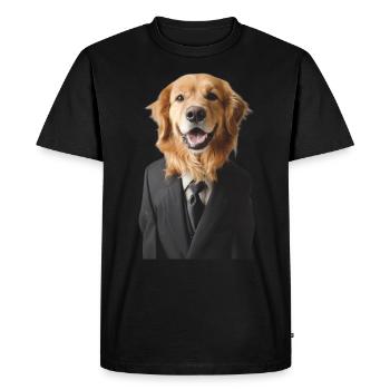 Chien - T-shirt Premium bio Homme - noir - Devant - Nico (187cm)
