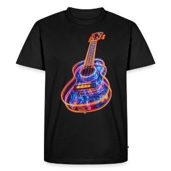 Ukulele - Men's Premium Organic T-Shirt - black - Front - Nico (187cm)