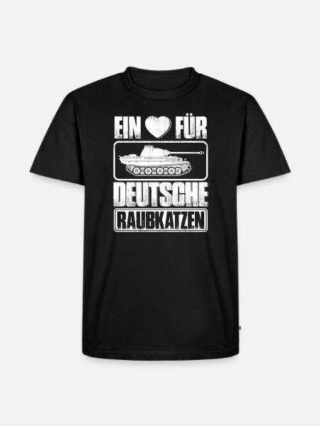 Panzer - Deutsche Raubkatzen - Panzerfahrer - Männer Premium Bio T-Shirt - Schwarz