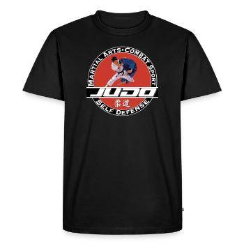 Judo Martial Arts Martial Arts - Men's Premium Organic T-Shirt - black - Front - Nico (187cm)