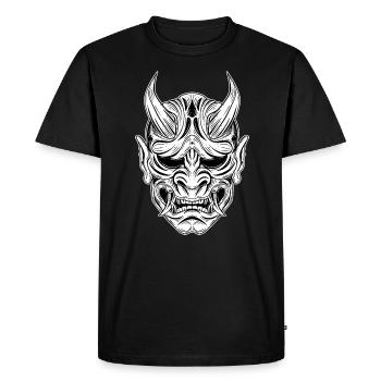 Skull Skull Horror Squelette Halloween Geisha - T-shirt Premium bio Homme - noir - Devant - Nico (187cm)