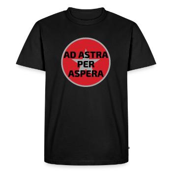 Ad Astra Per Aspera Motivation Sort Rêve étoile - T-shirt Premium bio Homme - noir - Devant - Nico (187cm)