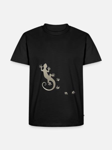 running gecko silver - Men's Premium Organic T-Shirt - black