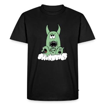 Un équipage de monstres mignon mais terrifiant - T-shirt Premium bio Homme - noir - Devant - Nico (187cm)