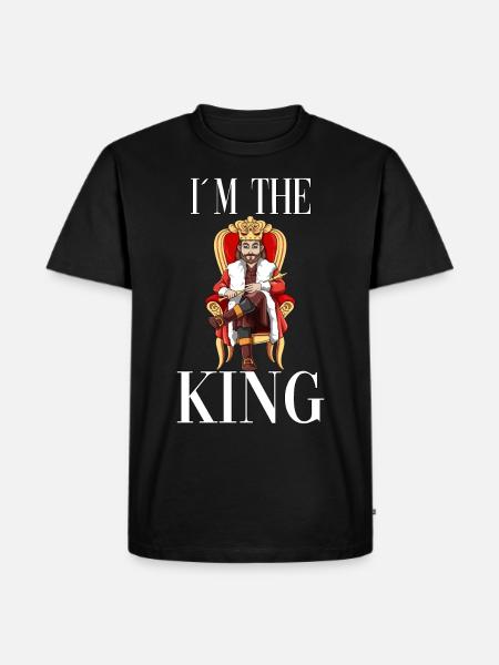 I am the king - Men's Premium Organic T-Shirt - black