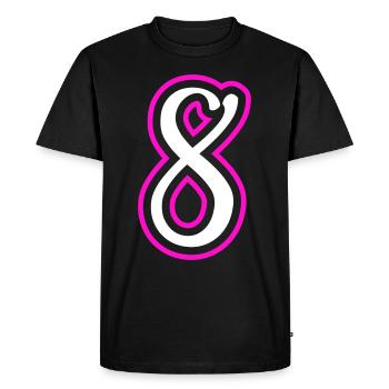8 Numéro de numéro - T-shirt Premium bio Homme - noir - Devant - Nico (187cm)