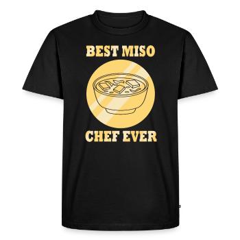 Best Miso Chef Ever Ironic Saying Miso Soup - Men's Premium Organic T-Shirt - black - Front - Nico (187cm)