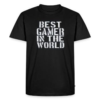 Best Player World Video Games Fan Gift Idea - Men's Premium Organic T-Shirt - black - Front - Nico (187cm)