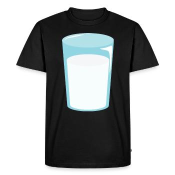 Verre de lait - T-shirt Premium bio Homme - noir - Devant - Nico (187cm)
