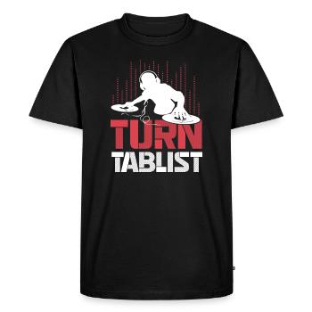 Turntablist Dj Mix Vinyl Scratch Music - Men's Premium Organic T-Shirt - black - Front - Nico (187cm)