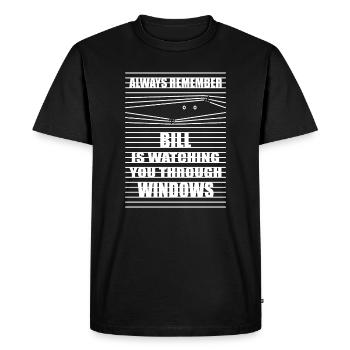 Administrator Admin IT EDP Computer PC Network - Men's Premium Organic T-Shirt - black - Front - Nico (187cm)