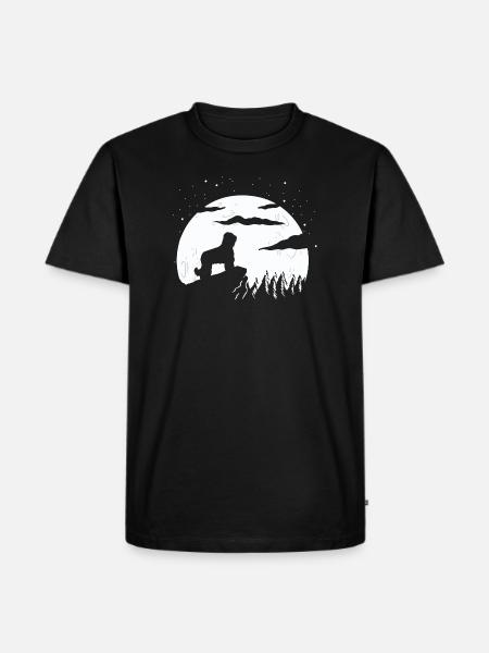 Briard Moon Gift - Men's Premium Organic T-Shirt - black