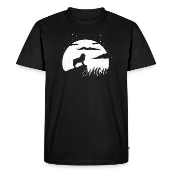 Berger australien Berger australien Lune - T-shirt Premium bio Homme - noir - Devant - Nico (187cm)